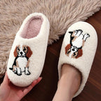 Weiche Plüsch-Hausschuhe für Hundeliebhaber – Beagle Indoor-Schuhwerk für Damen